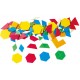 Plastic Pattern Block + Pattern Block Circuler Work Tray + Triangular Work Tray 